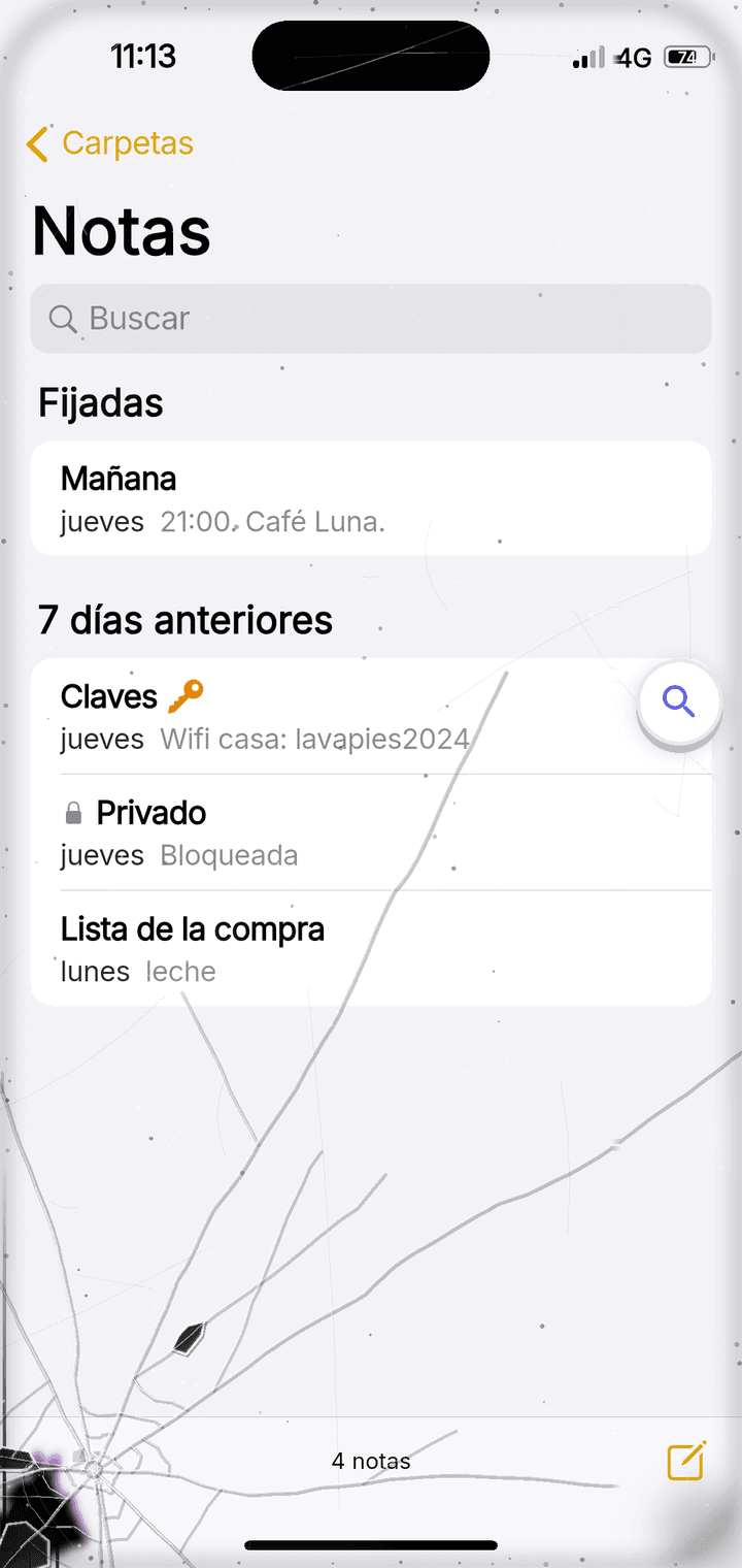 Notes on the found phone